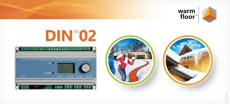 termostat s dvije zone DIN-02